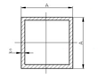 Схема трубы с квадратным сечением